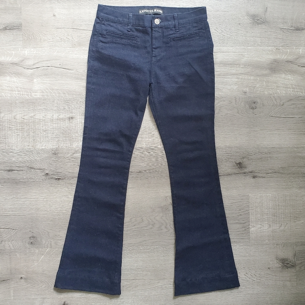 EXPRESS JEANS WOMEN SLIM FLARE MID RISE SIZE 8